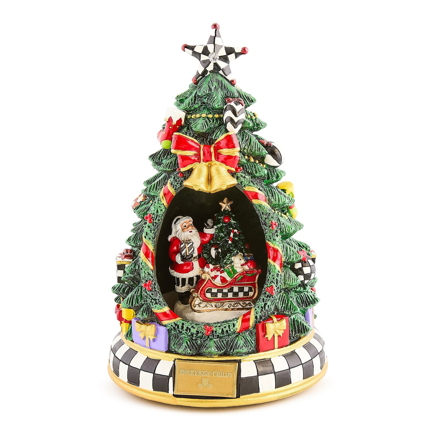 Courtly Christmas Tree & Santa Musical Display