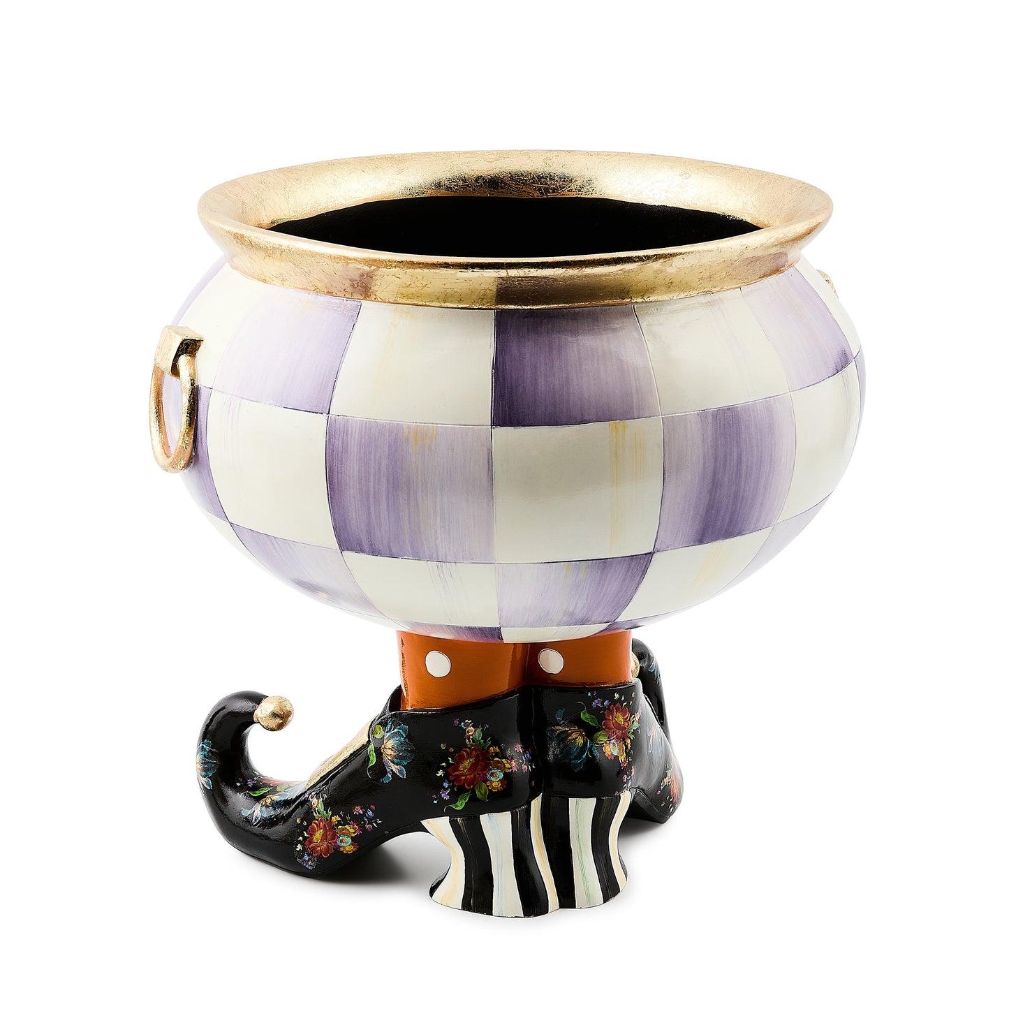 Halloween Fergal Violet Check Cauldron