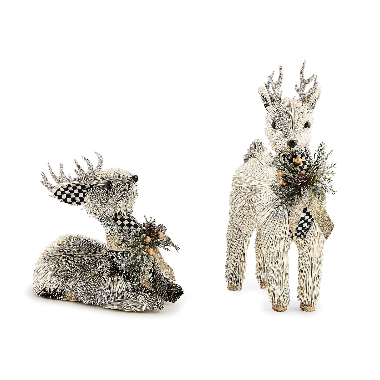 Courtly Noel Metallic Deer, Set of 2