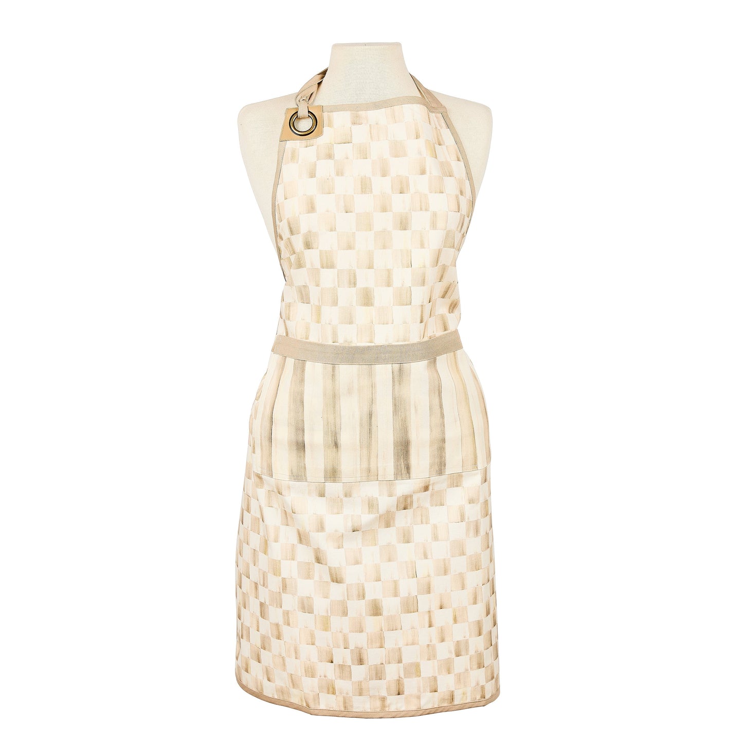 Mocha Check Apron