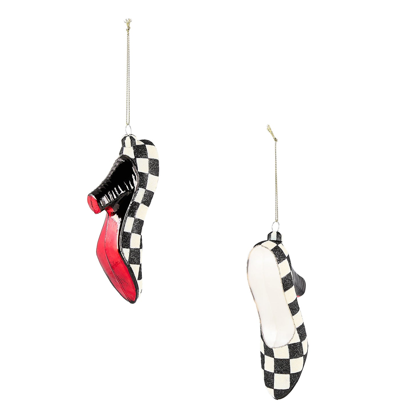 Courtly High Heel¡¯s Glass Ornaments, Set of 2