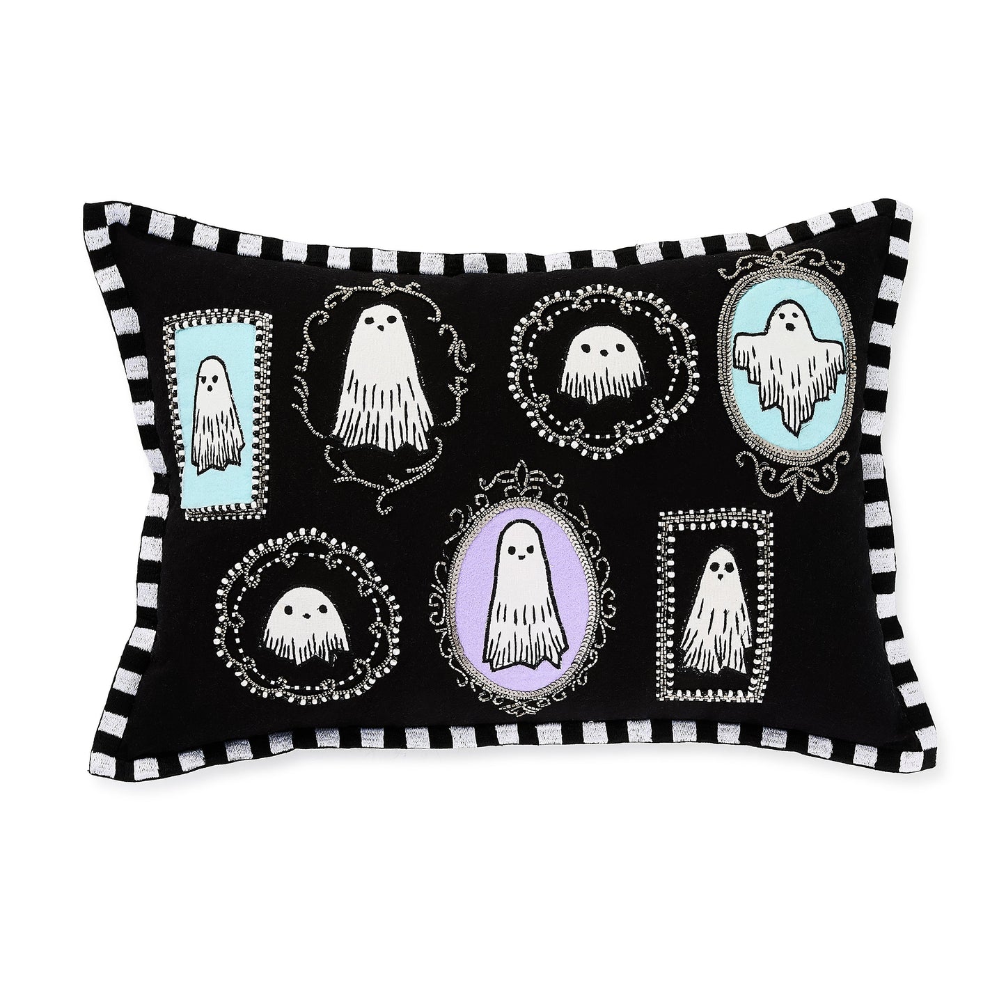 Ghost Family Portraits Lumbar Throw Pillow