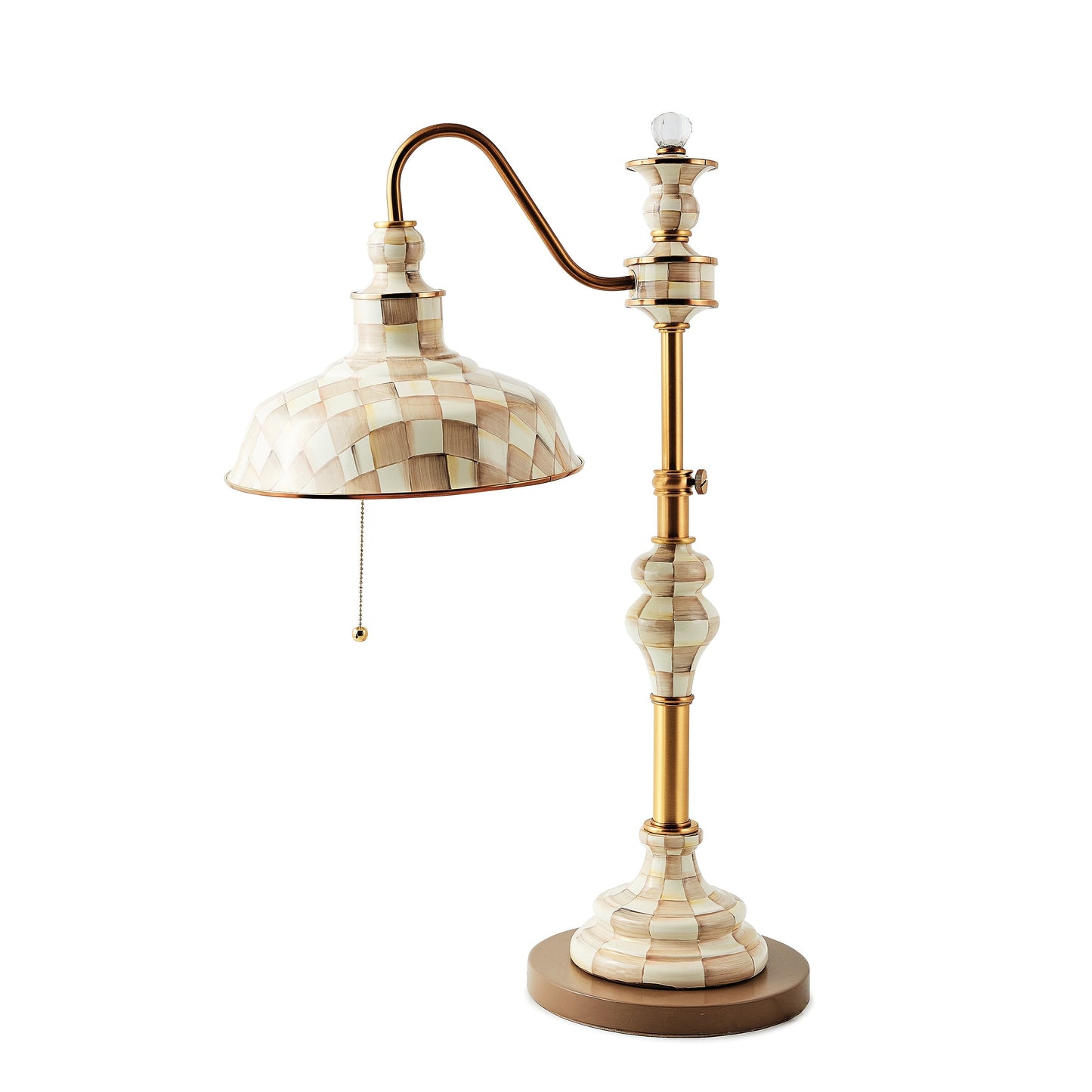 Mocha Check Farmhouse Writer¡¯s Table Lamp