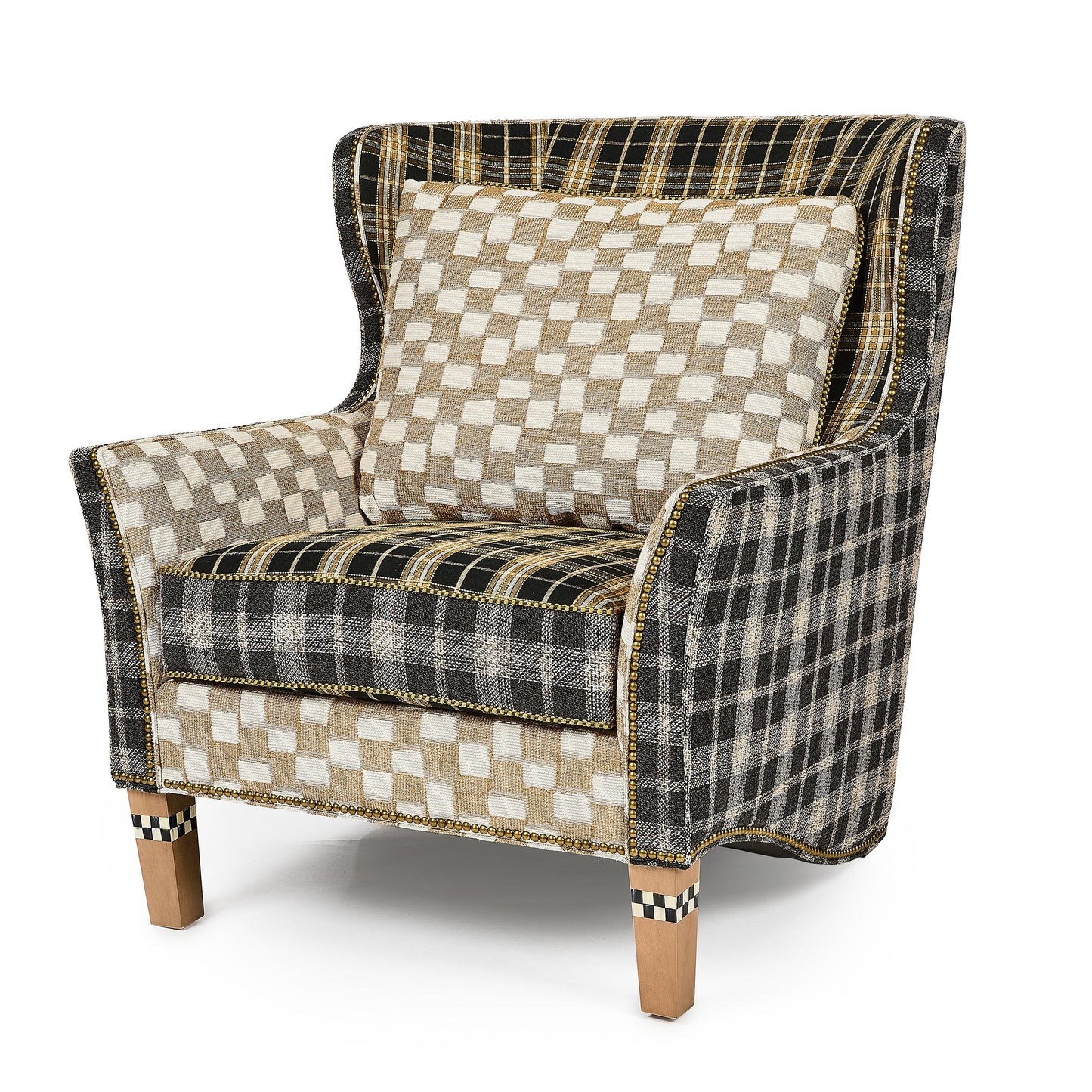 Mad for Plaid Wing Chair