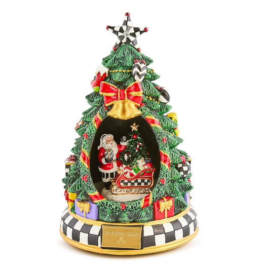 Courtly Christmas Tree &amp; Santa Musical Display