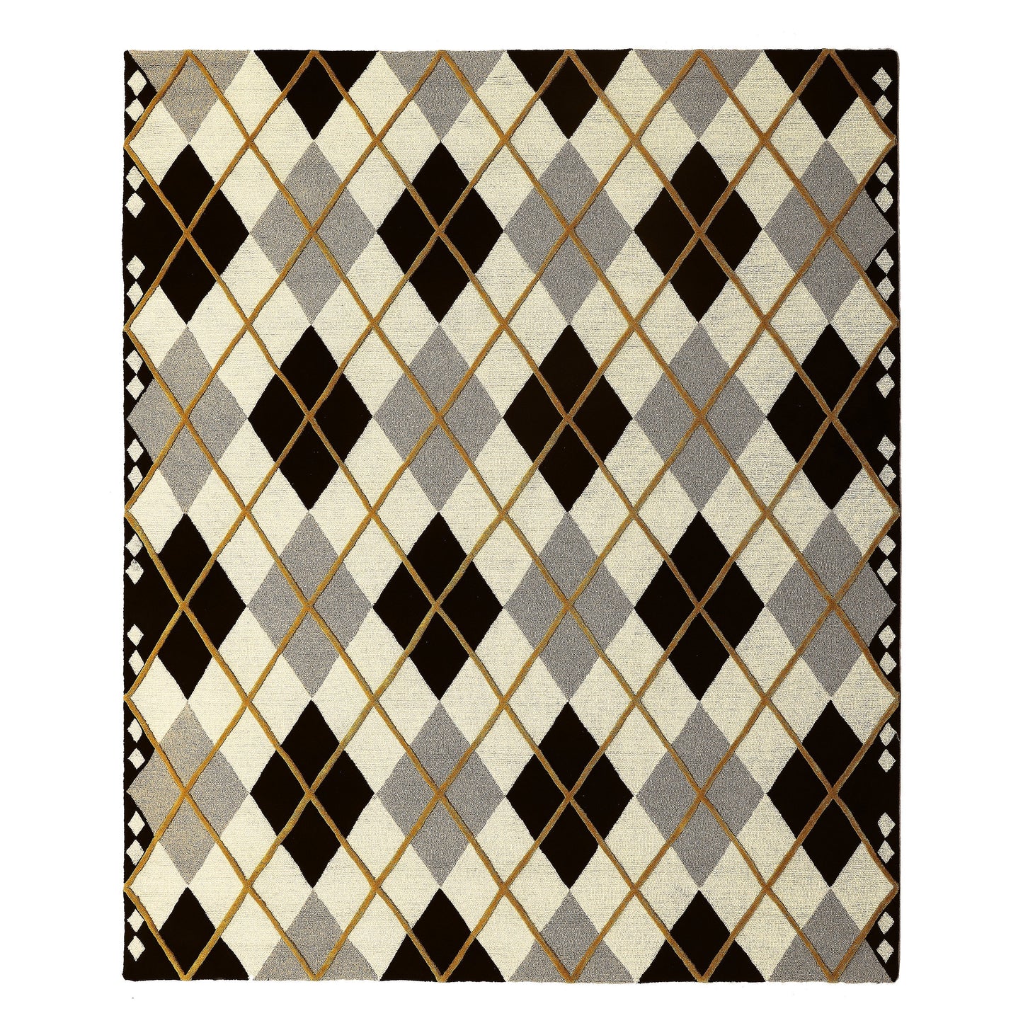 Cream Argyle 8′ x 10′ Rug