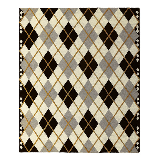 Cream Argyle 8′ x 10′ Rug