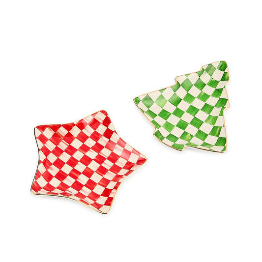 Check It Out Star & Tree Trinket Trays, Set of 2