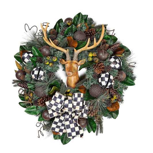 Farmhouse Deer Illuminated 26¡å Wreath
