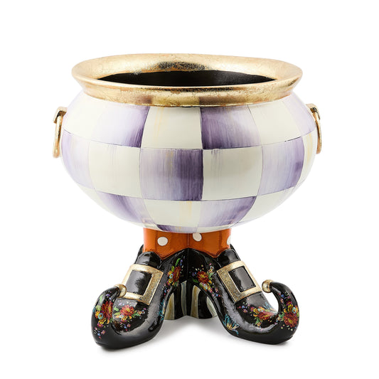 Halloween Fergal Violet Check Cauldron