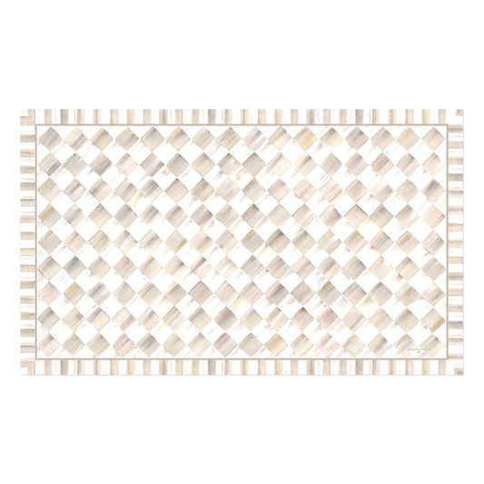 Mocha Check 3¡ä x 5¡ä Floor Mat