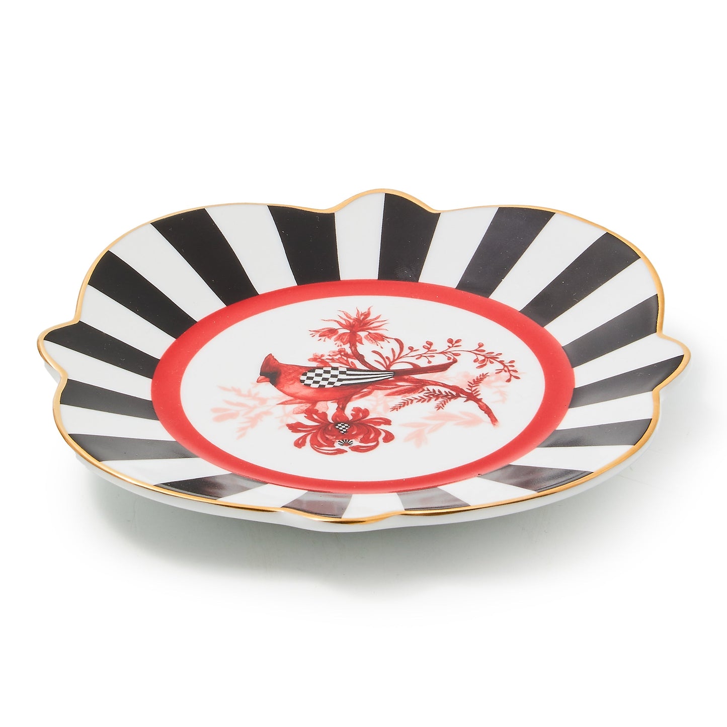 Cardinal Toile Bread &amp; Butter Plate