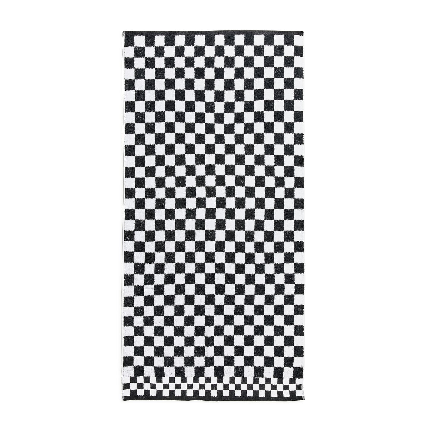 Black Check Bath Towel