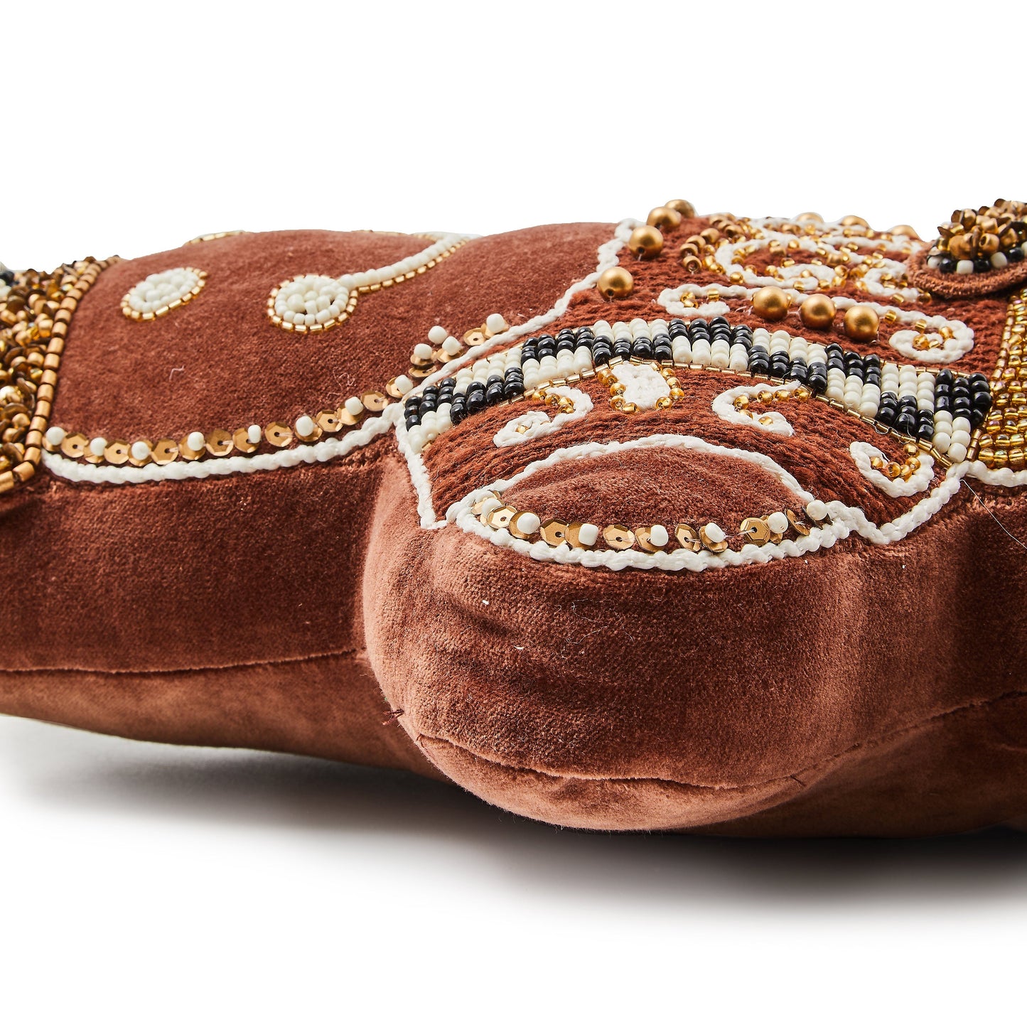 Gingerbread Girl Shaped Throw Pillow