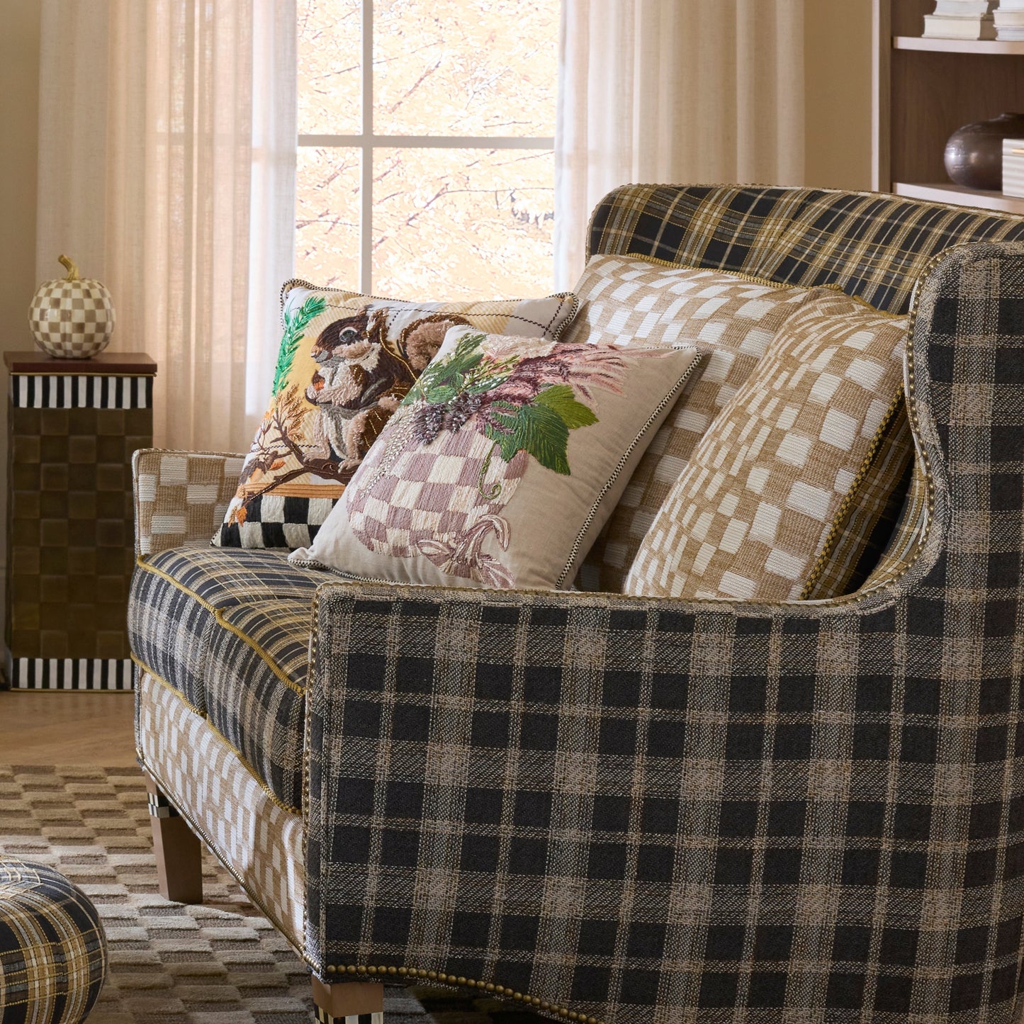 Harvest Pumpkin Bouquet Throw Pillow