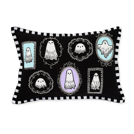Ghost Family Portraits Lumbar Throw Pillow