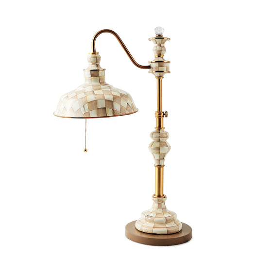 Mocha Check Farmhouse Writer¡¯s Table Lamp